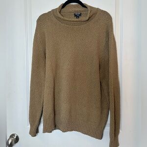 Todd Snyder Cotton  Roll Neck Olive Green Quiet Luxury Sweater, Size XL